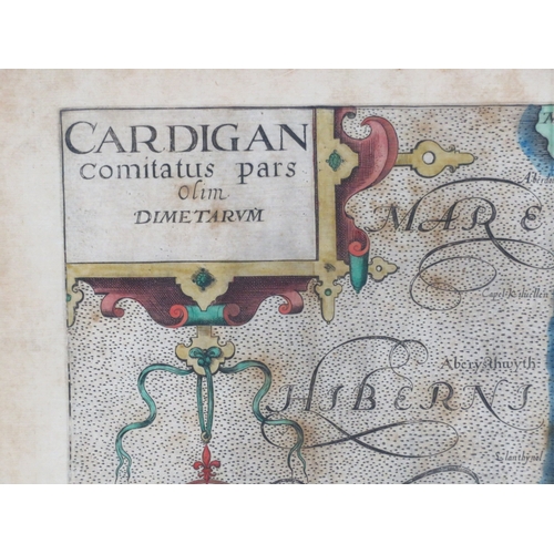 233 - Saxton/Kip 'Map of Cardigan Bay' c. 1637, 26x31cm