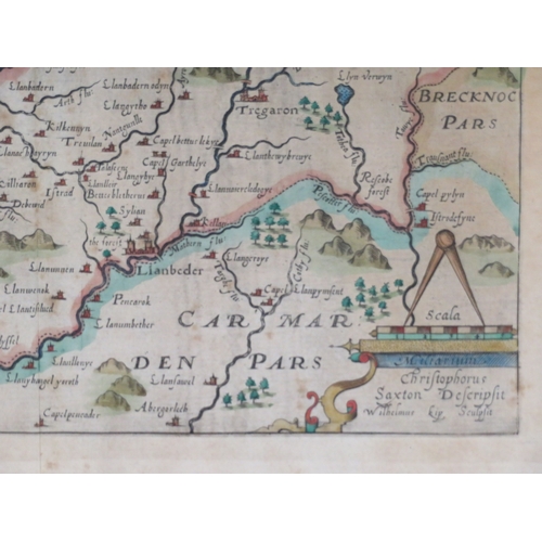 233 - Saxton/Kip 'Map of Cardigan Bay' c. 1637, 26x31cm