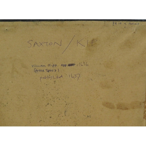 233 - Saxton/Kip 'Map of Cardigan Bay' c. 1637, 26x31cm