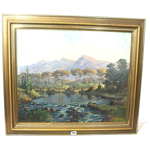 236 - Sean O'Connor 'Caragh river at Lickeen' oil on board 48 x 59cm signed