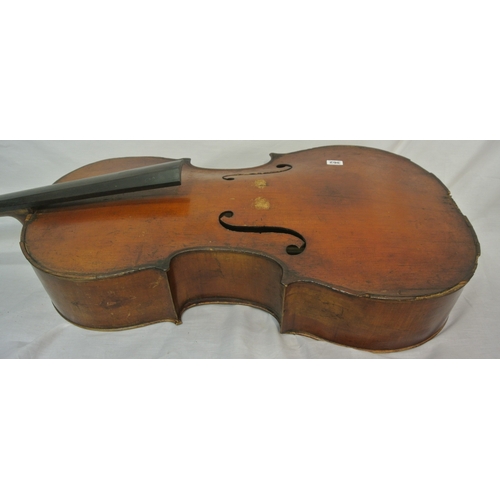 362 - Vintage cello in leather carrying case.