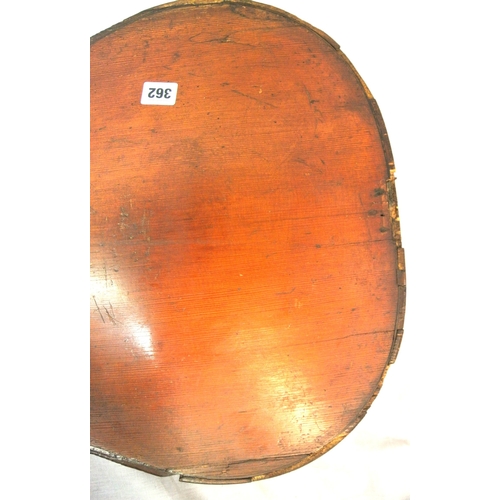 362 - Vintage cello in leather carrying case.