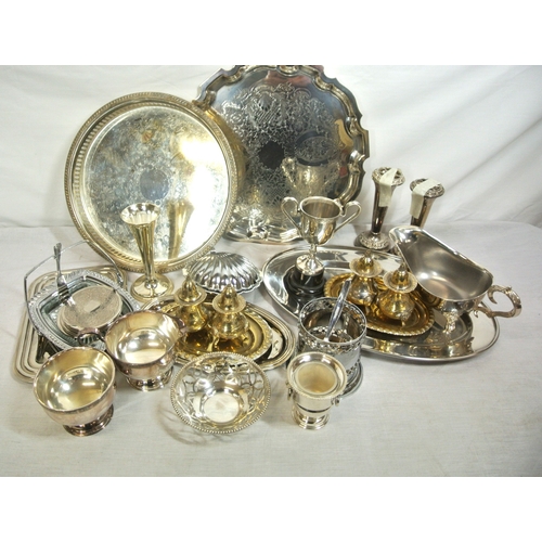 4 - Assorted  lot of silverplated items, etc.,  in box