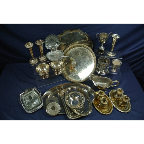 4 - Assorted  lot of silverplated items, etc.,  in box