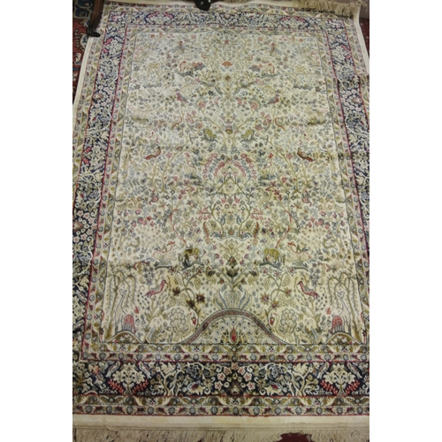 403 - Ivory ground full pile Kashmir rug with all-over Tree of Life design 170 x 115cm