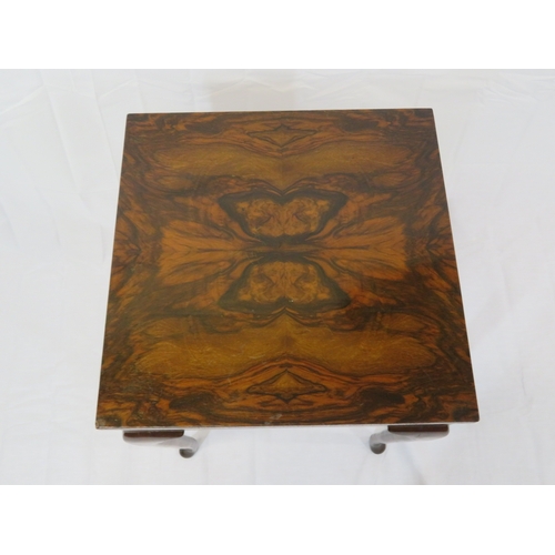 411 - Edwardian style walnut occasional table with cabriole legs & pad feet