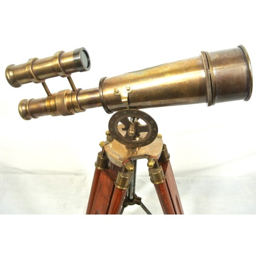 429 - Mariners extending telescope on adjustable stand, stamped 