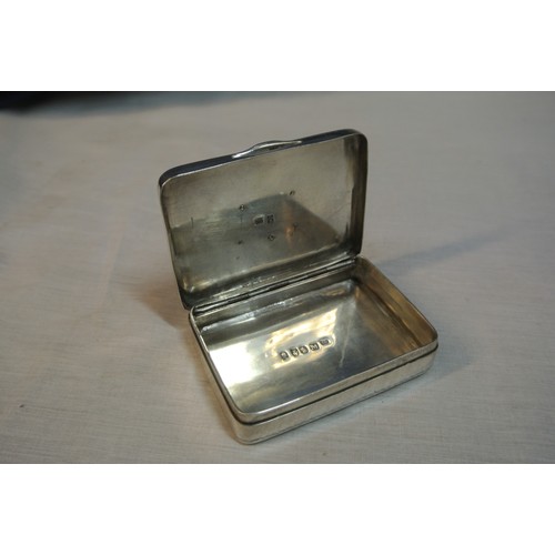 155 - Irish Silver Freedom Box of round oblong form, with applied Cork Coat of Arms on the lid, the border... 