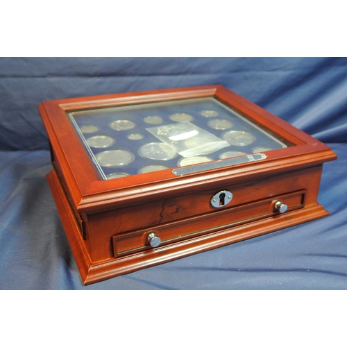 161 - A century of 19 US Silver Coins in Display Case Barber Dime ,Quarter, and Half Dollar. Morgan Dollar... 