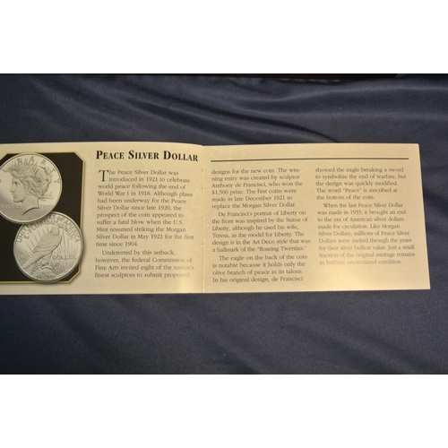 162 - US  Uncirculated Morgan Silver Dollars and Peace Dollars. 1882, 85,86,87,88,89,90,97,98,99.1900,1902... 