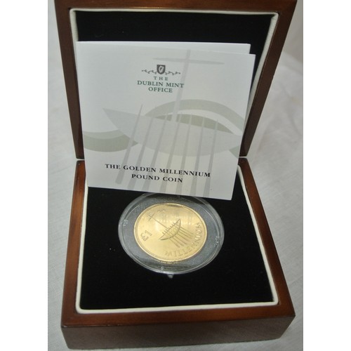 168 - Dublin Mint collection - Coins of Irish Free State, President Barack Obama 'Millennium £1 coin, Papa... 