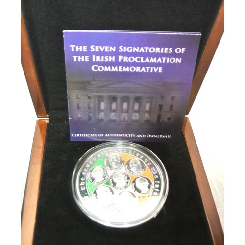 170 - Dublin mint collection: O'Donovan Rossa  commemorative coin,1916 proclamation commemorative, The sev... 