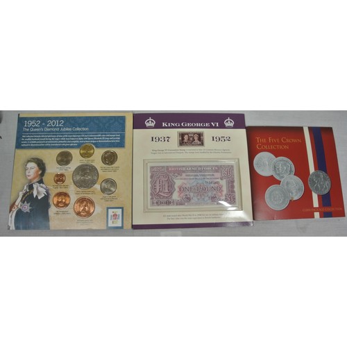 171 - UK Collection of various commemorative coins etc.  First World War, Queen Elizabeth various commemor... 