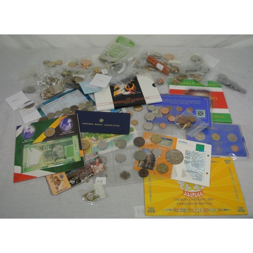 174 - Large collection of circulated world coins and  commemorative sets.