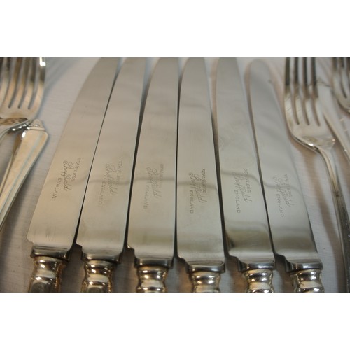 157 - 56 piece canteen of Irish silver cutlery with thread edge handles, by Irish Silver Ltd, Dublin, with... 