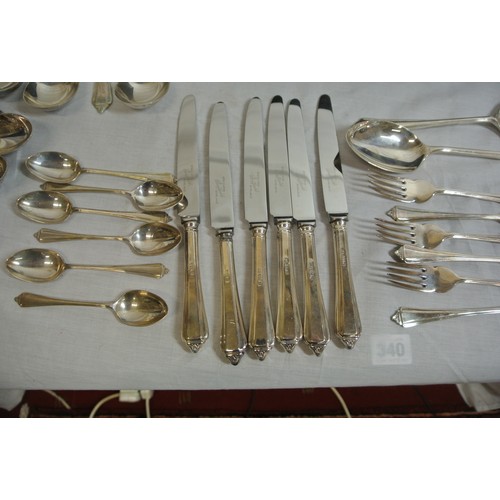 157 - 56 piece canteen of Irish silver cutlery with thread edge handles, by Irish Silver Ltd, Dublin, with... 