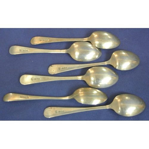 73 - Set of 6 Sheffield silver coffee spoons with decorated crested handles