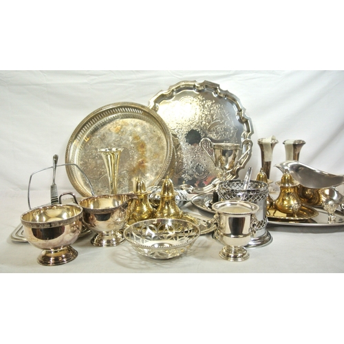 4 - Assorted  lot of silverplated items, etc.,  in box