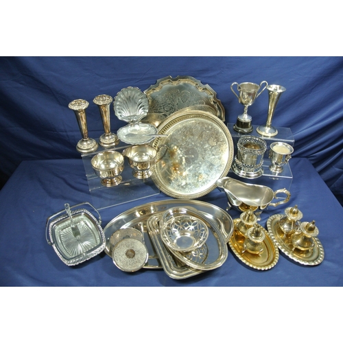 4 - Assorted  lot of silverplated items, etc.,  in box