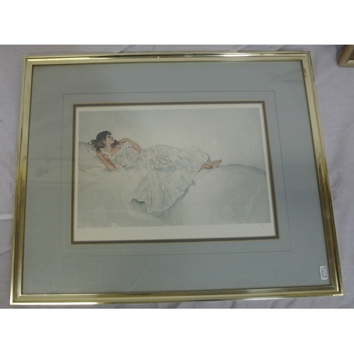 188 - Sir William Russell Flint 'Lady in repose' limited edition, 26x37cm studio stamp