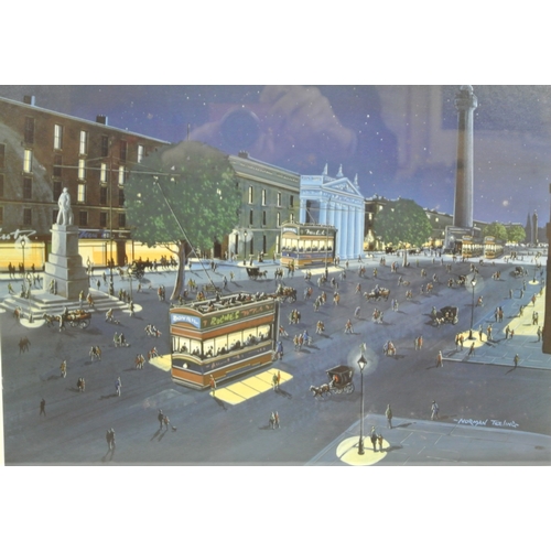 190 - Norman Teeling 'O'Connell St' print 29x39cm signed