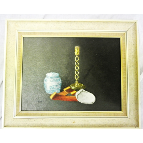 217 - Terence Attridge Williams 'Still life' oil on board, 29x39cm, signed