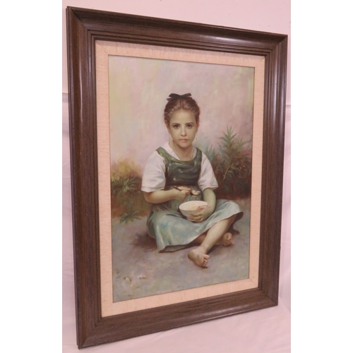 226 - English school 'Portrait of a girl' oil on canvas 90x60cm