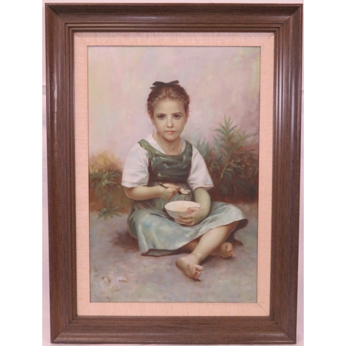 226 - English school 'Portrait of a girl' oil on canvas 90x60cm