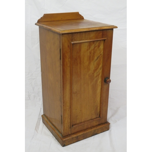 261 - Edwardian walnut locker with panelled door & shelved interior