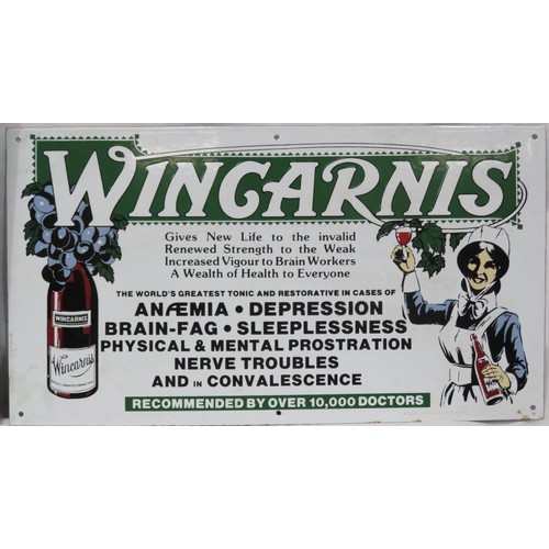 455 - Wingarnis metal advertising sign