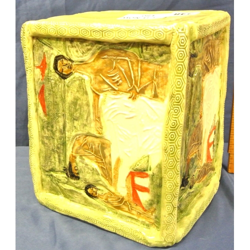 351 - 'Ceramic Box inspired by Louis Le Brocquy', 15 x 20 x 16cm