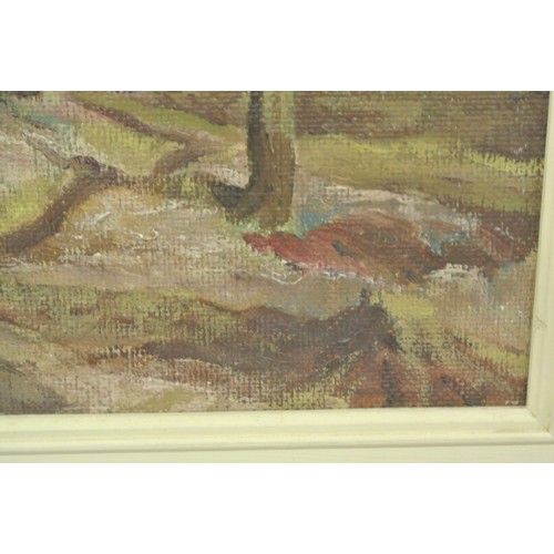 201 - Irish school 'Woodland scene' oil on board 41x32cm