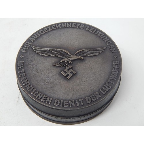 313 - Nazi Snuff Box with Profile of Goring, The reverse with Eagle & Swastika.