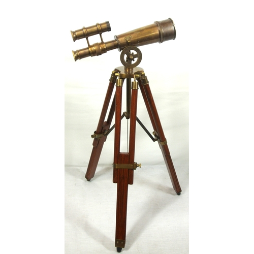 429 - Mariners extending telescope on adjustable stand, stamped 