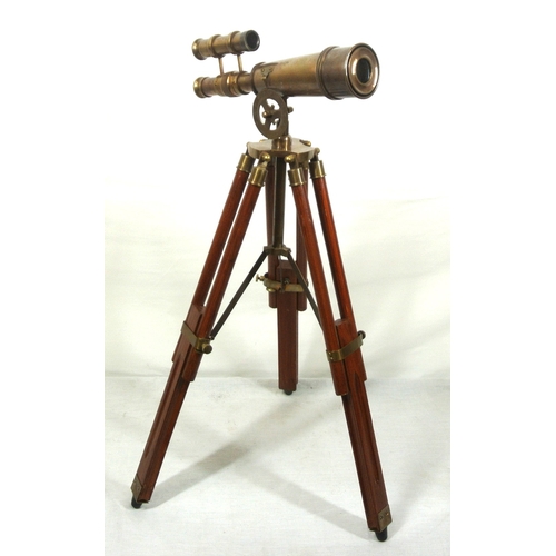 429 - Mariners extending telescope on adjustable stand, stamped 