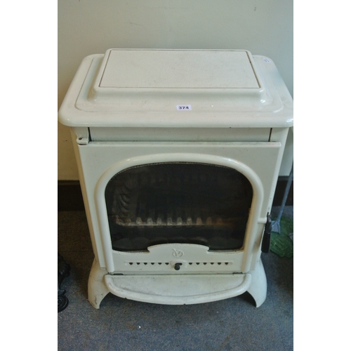 224 - Valiant cast iron French stove with door & shelf