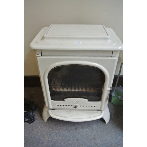 224 - Valiant cast iron French stove with door & shelf