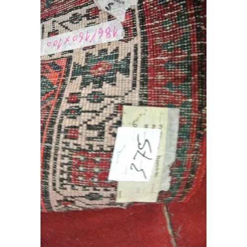 249 - Multi coloured ground hand woven Persian Heriz rug with geometrical design