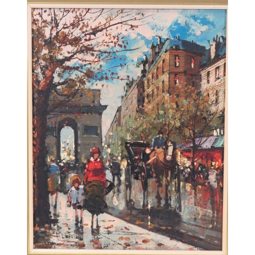 18 - A Lovah 'Porte St Martin, Paris' oil on canvas, 40x50cm, signed