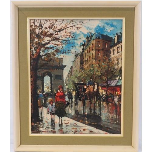 18 - A Lovah 'Porte St Martin, Paris' oil on canvas, 40x50cm, signed