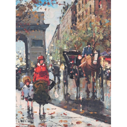 18 - A Lovah 'Porte St Martin, Paris' oil on canvas, 40x50cm, signed