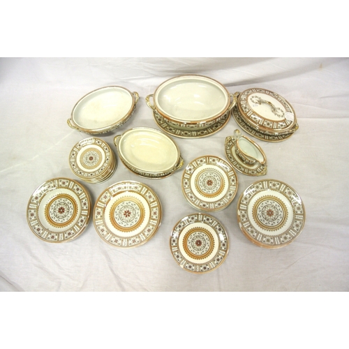 192 - 59 piece BG&W dinner service with foliate decoration