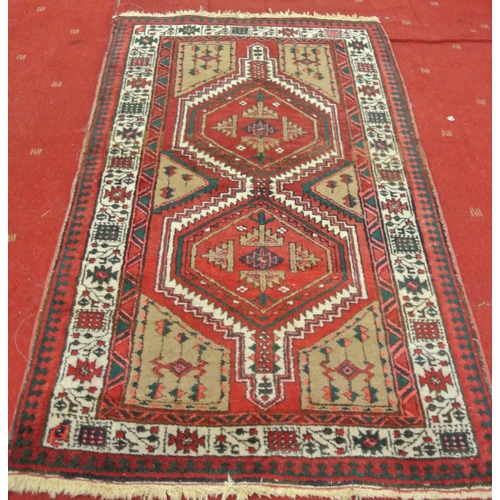 199 - Rich red ground full pile Kashmir rug with garden design