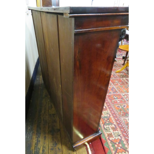 245 - Pair of Edwardian rosewood open bookshelves with scroll decoration, adjustable shelving, on oblong p... 