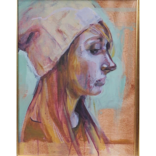 26 - Irish school 'Cailin' pastels on board 47x35cm