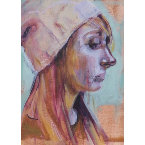 26 - Irish school 'Cailin' pastels on board 47x35cm