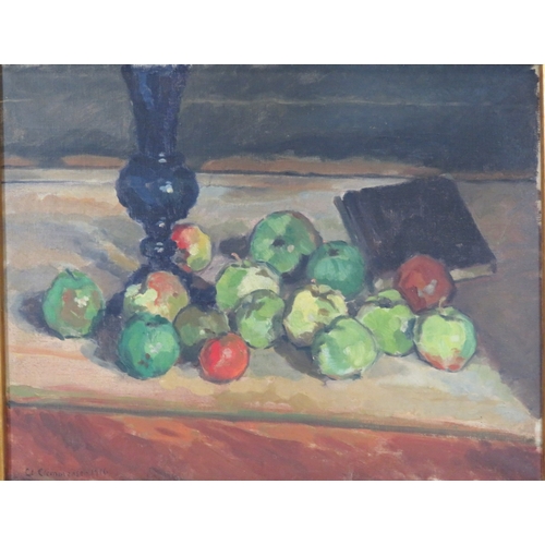 34 - Clemen Jeppe Clemmensen (Danish, 1885–1964) 'Still life study' oil on canvas 55x42cm signed, inscrib... 