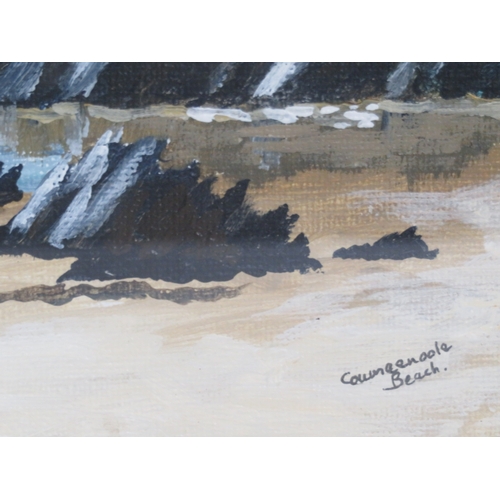 52 - Gerry Dillon 'Coumeenoole beach' oil on board, 18x24cm signed