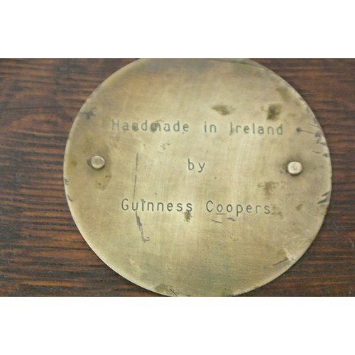 252 - Pair of small timber ice buckets, 'Hand made by Guinness coopers Ireland' with one stand