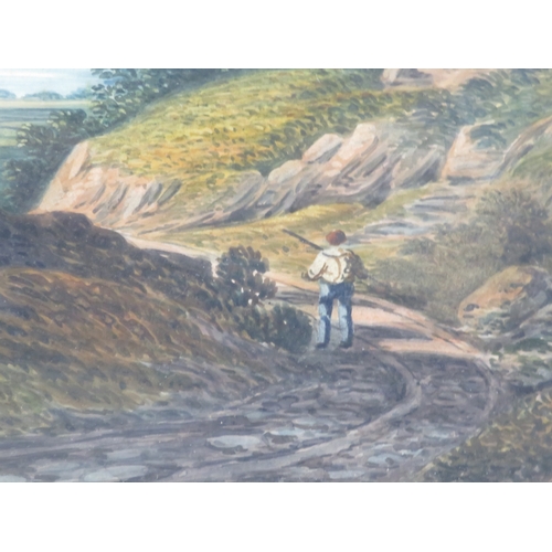 14 - William Varley 'Eagle Rock, Ireland' watercolour 45x55cm signed and dated 1828 verso